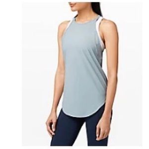 Lululemon run off route tank - blue cast